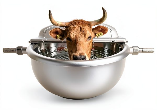 MYFAMIREA Automatic Waterer Stainless Steel Pet Water Bowl-6