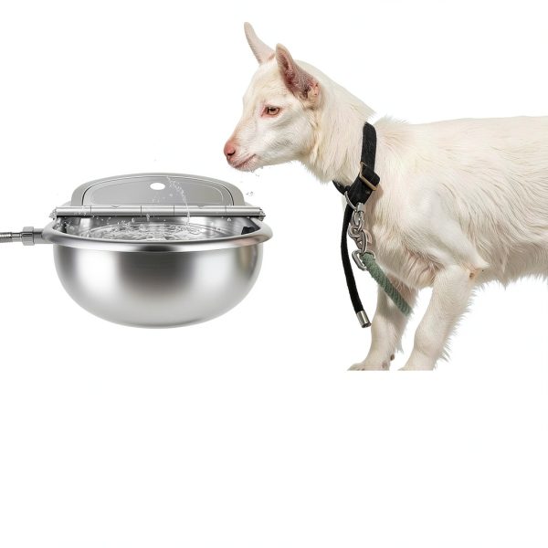 MYFAMIREA Automatic Waterer Stainless Steel Pet Water Bowl-2