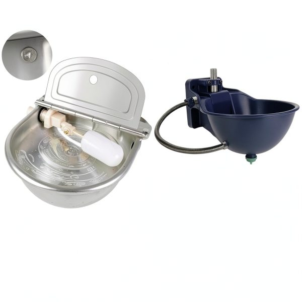 MYFAMIREA Automatic Waterer Stainless Steel Pet Water Bowl-5