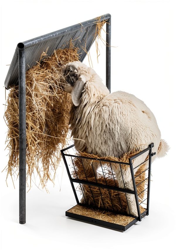 Nananardoso Wall Mounted Hay Rack Large Capacity Feeding-1