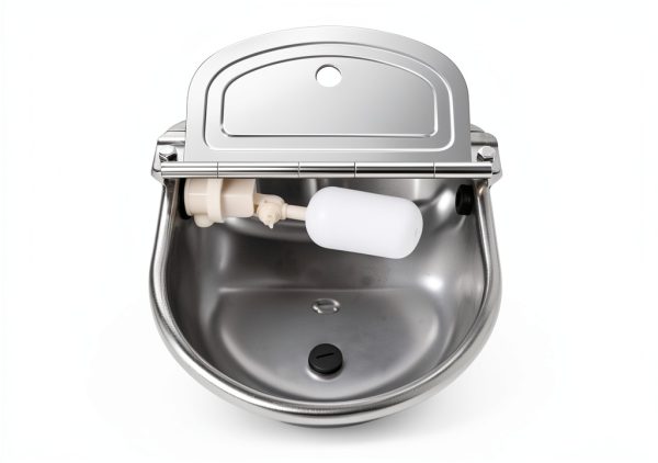 MYFAMIREA Automatic Waterer Stainless Steel Pet Water Bowl-4
