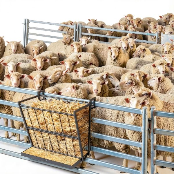 Nananardoso Wall Mounted Hay Rack Large Capacity Feeding-4