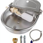 MYFAMIREA Automatic Waterer Stainless Steel Pet Water Bowl-0