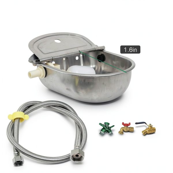 Tbrand Stainless Steel Automatic Livestock Water Bowl-1