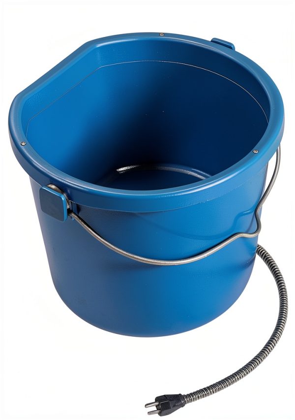 API Plastic Horse Water Heater Bucket 20 Quart Blue-0
