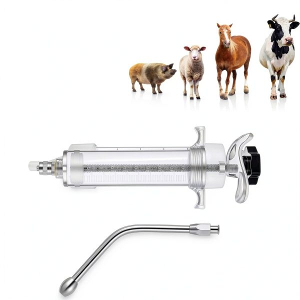 Threlaco Large Drench Gun Reusable Livestock Feeding-1