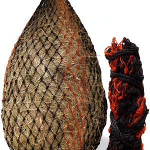 TEKE Horse Hay Net Slow Feed Small Mesh Black Red-0