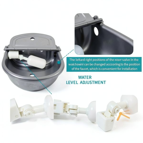 COMVIEE Automatic Pet Water Bowl Float Valve Livestock-3