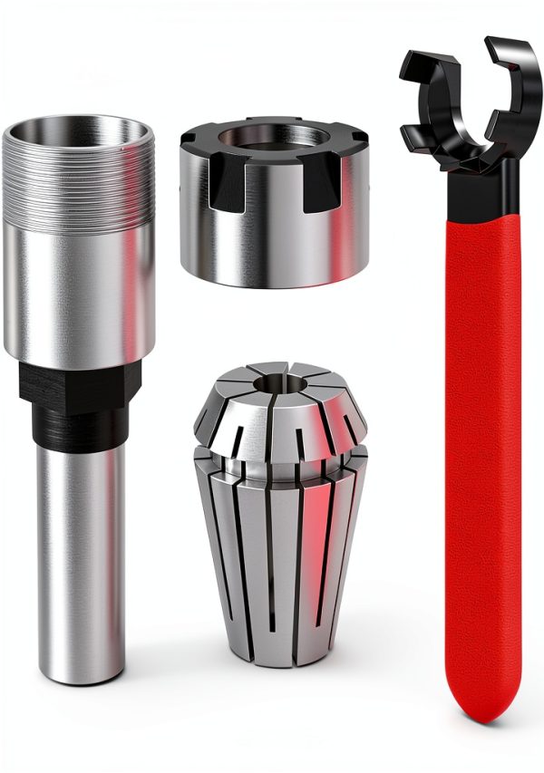 Dlantool 1/2 Inch Shank Router Collet Extension for 1/4 and 1/2 Bits-1