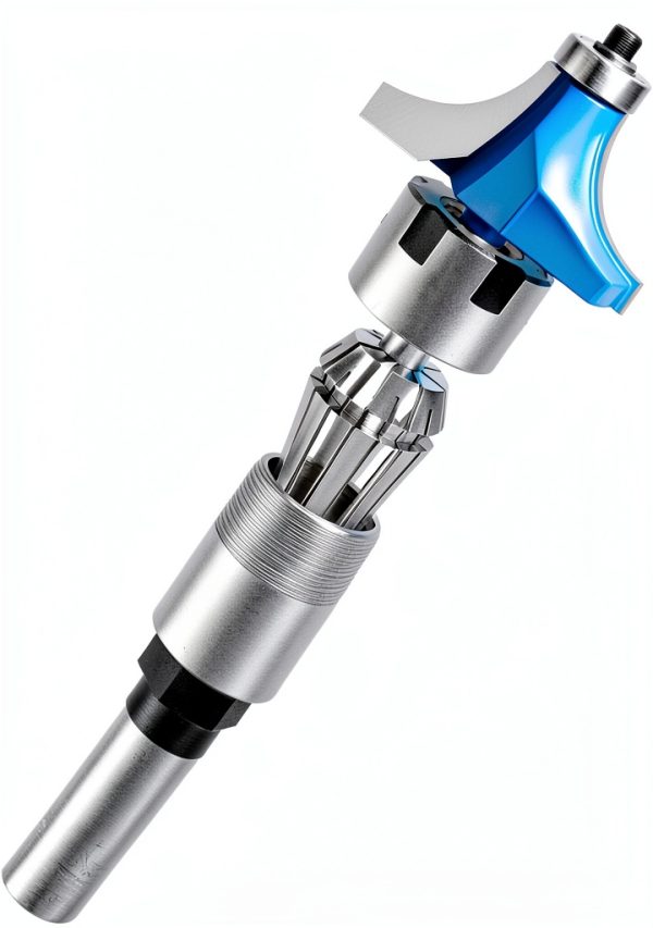 Dlantool 1/2 Inch Shank Router Collet Extension for 1/4 and 1/2 Bits-2