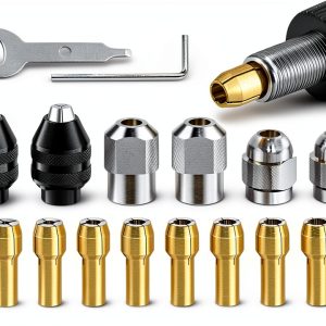 EMVANV Drill Chuck Collet Set 28pcs for Dremel 1/32‑1/8 Inch Change-0