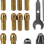 Drill Chuck Collet Set NIANNIAN 15Pcs for Dremel 1/32‑1/8 Brass-0