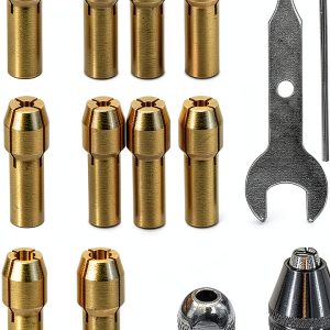 Drill Chuck Collet Set NIANNIAN 15Pcs for Dremel 1/32‑1/8 Brass-0
